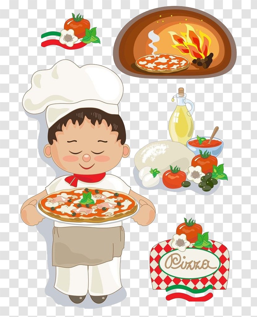Pizza Italian Cuisine Food Tomato - Basil Transparent PNG