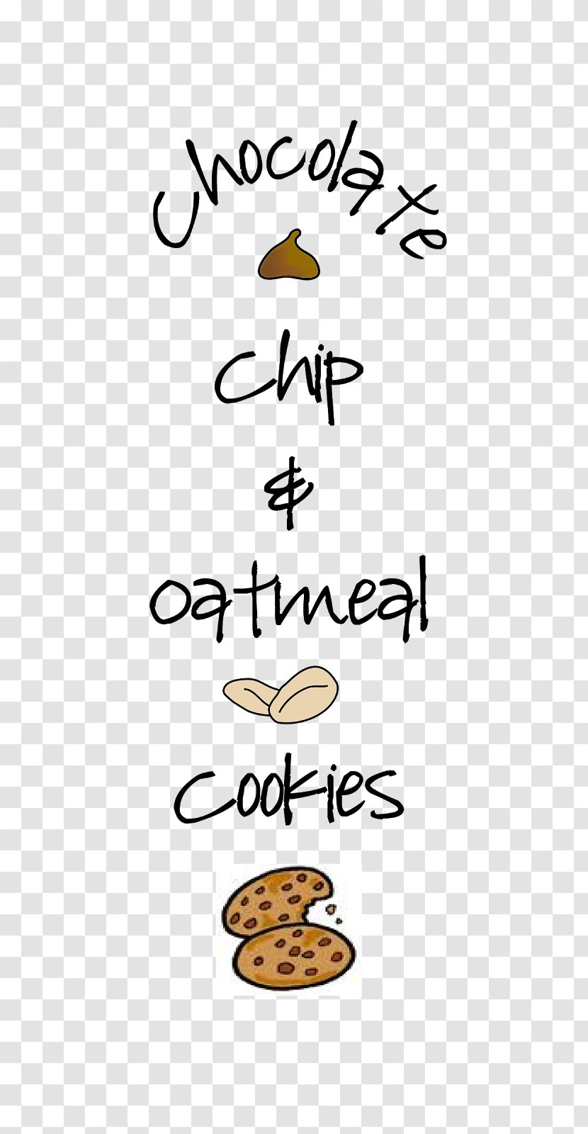 Chocolate Chip Cookie Calligraphy Line Font - Logo - Cookies Labels Transparent PNG