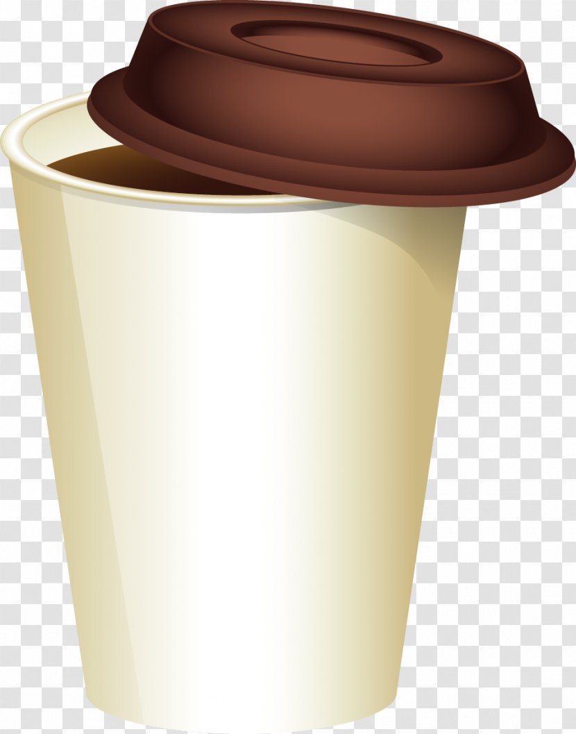 Coffee Cup Cafe Take-out - Tableware - Vector Painted Takeaway Transparent PNG