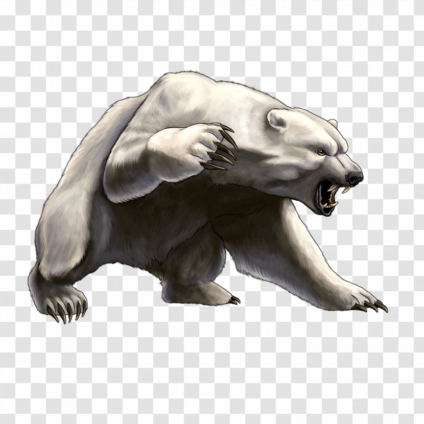 Polar Bear Brown Clip Art - Mammal - White Angry Image Transparent PNG