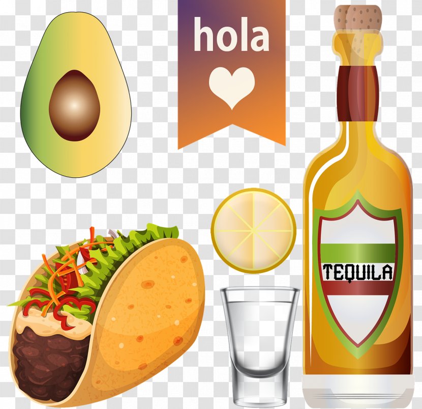 Taco Cartoon - Avocado - Ingredient Drink Transparent PNG