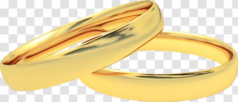 Wedding Ring Body Jewellery Yellow - Metal - Bangle Transparent PNG