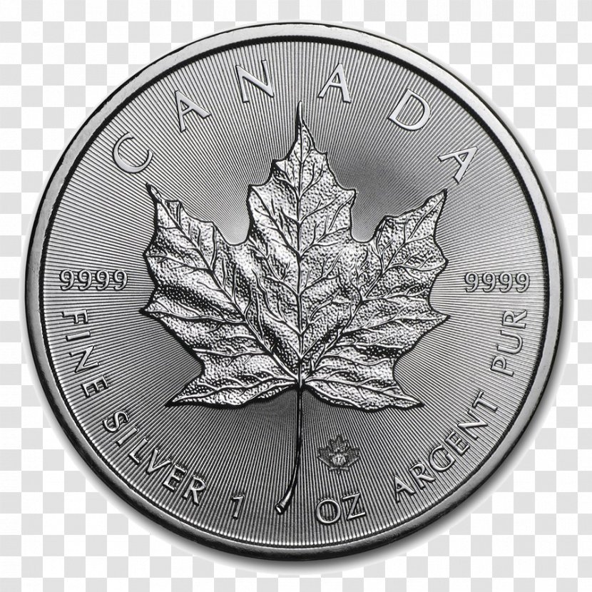 Canadian Silver Maple Leaf Bullion Coin Gold American Eagle Transparent PNG