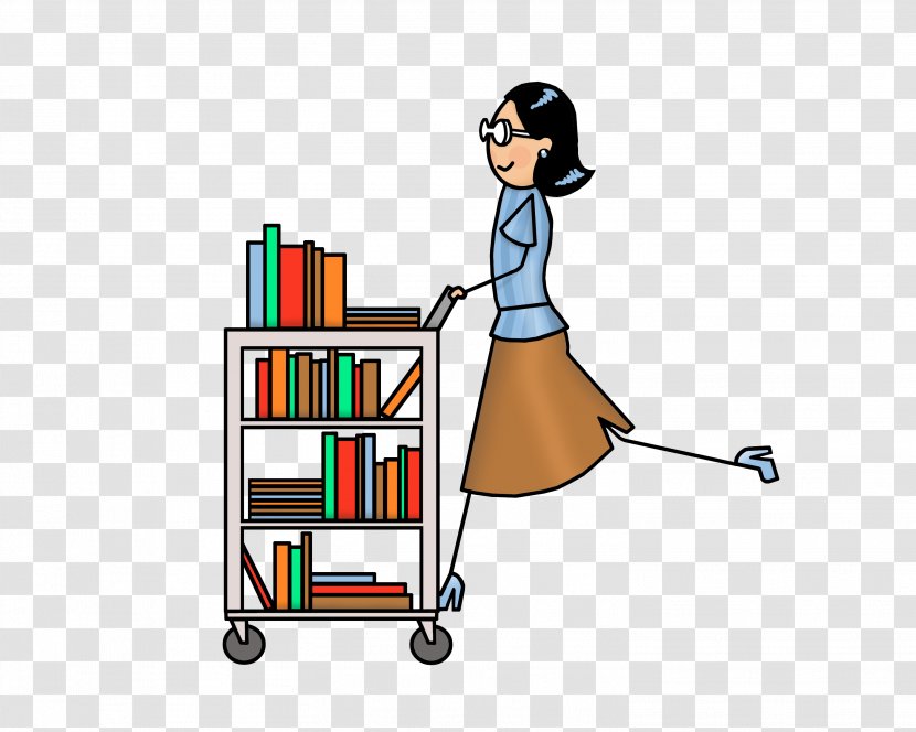 Library Cart Clip Art - Cartoon - Book Transparent PNG