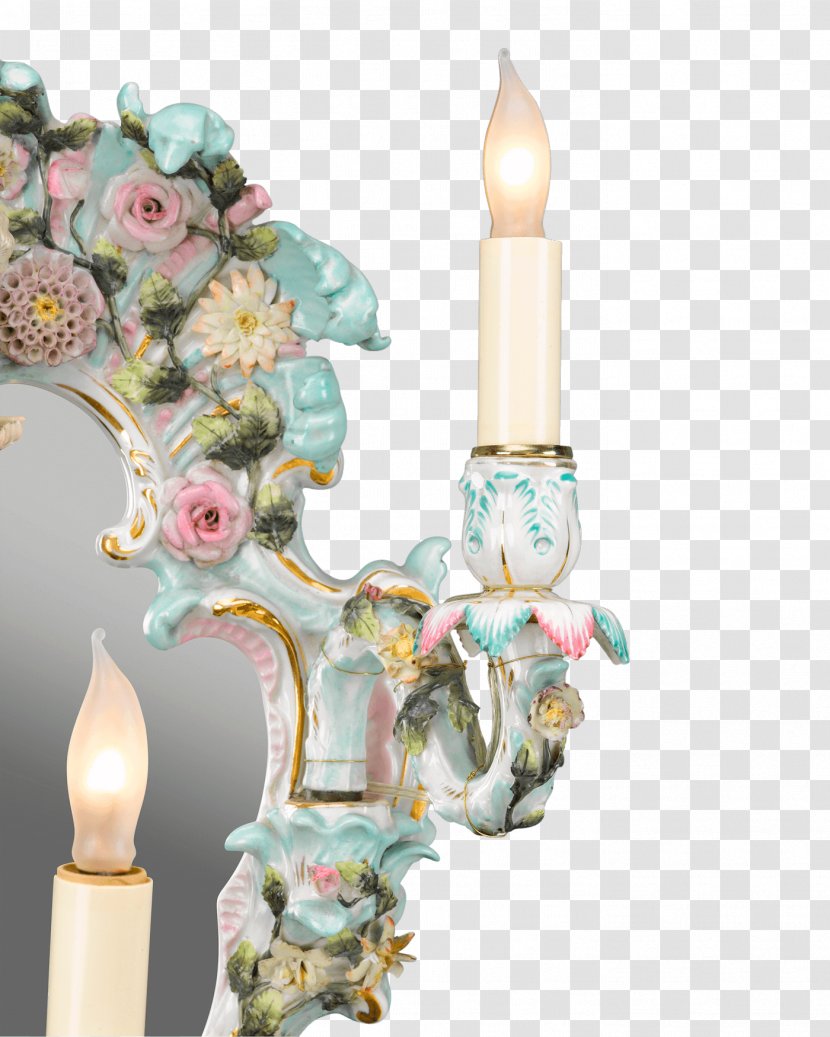 Meissen Porcelain Sconce Lighting Rococo - Candlestick - The Blue And White Transparent PNG