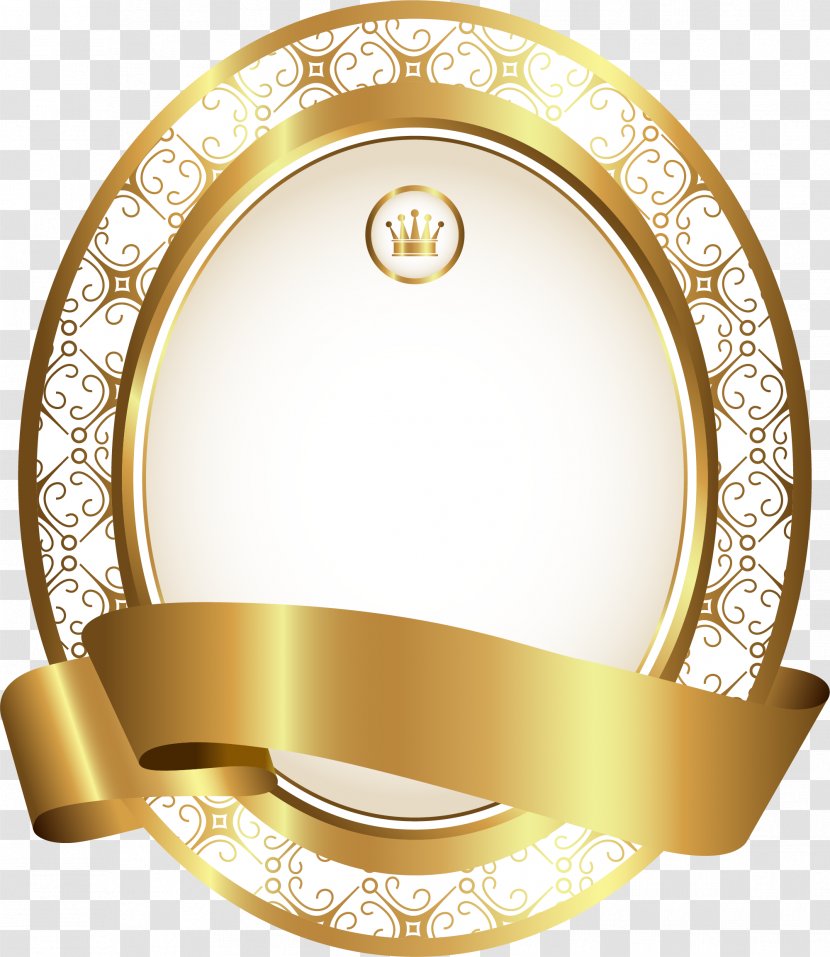 Luxury Golden Disk - Product Design - Mirror Transparent PNG