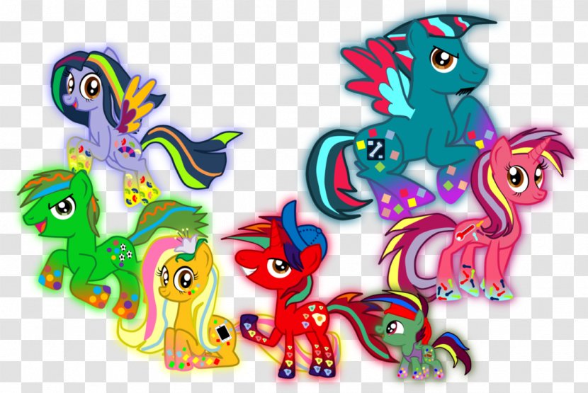 Vertebrate Horse Animal Clip Art - Fictional Character - Rainbow After Rain Transparent PNG