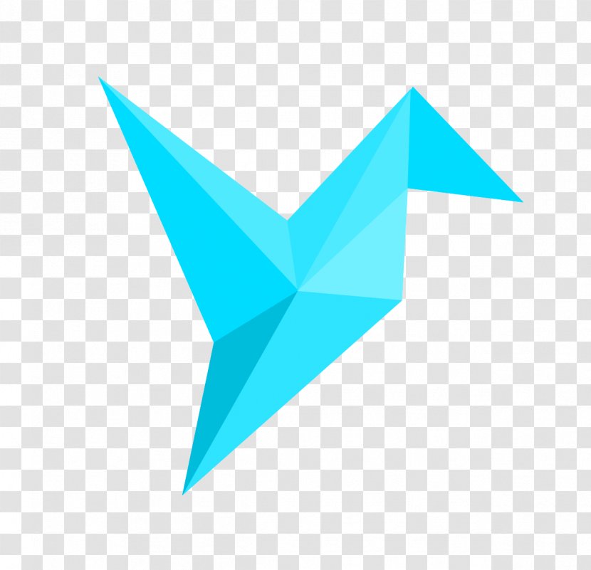 Origami Paper Logo - Aqua - Angle Transparent PNG