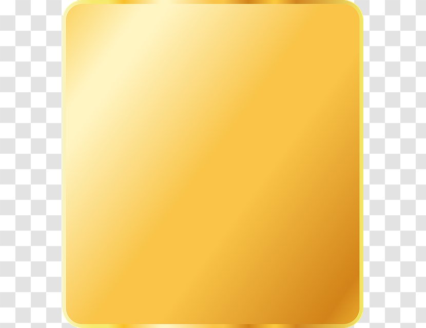 Square Gold Rectangle - Button Transparent PNG