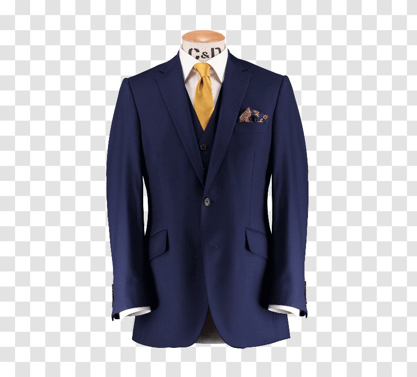 Blazer Suit Navy Blue Clothing Tuxedo - Top - Button Transparent PNG