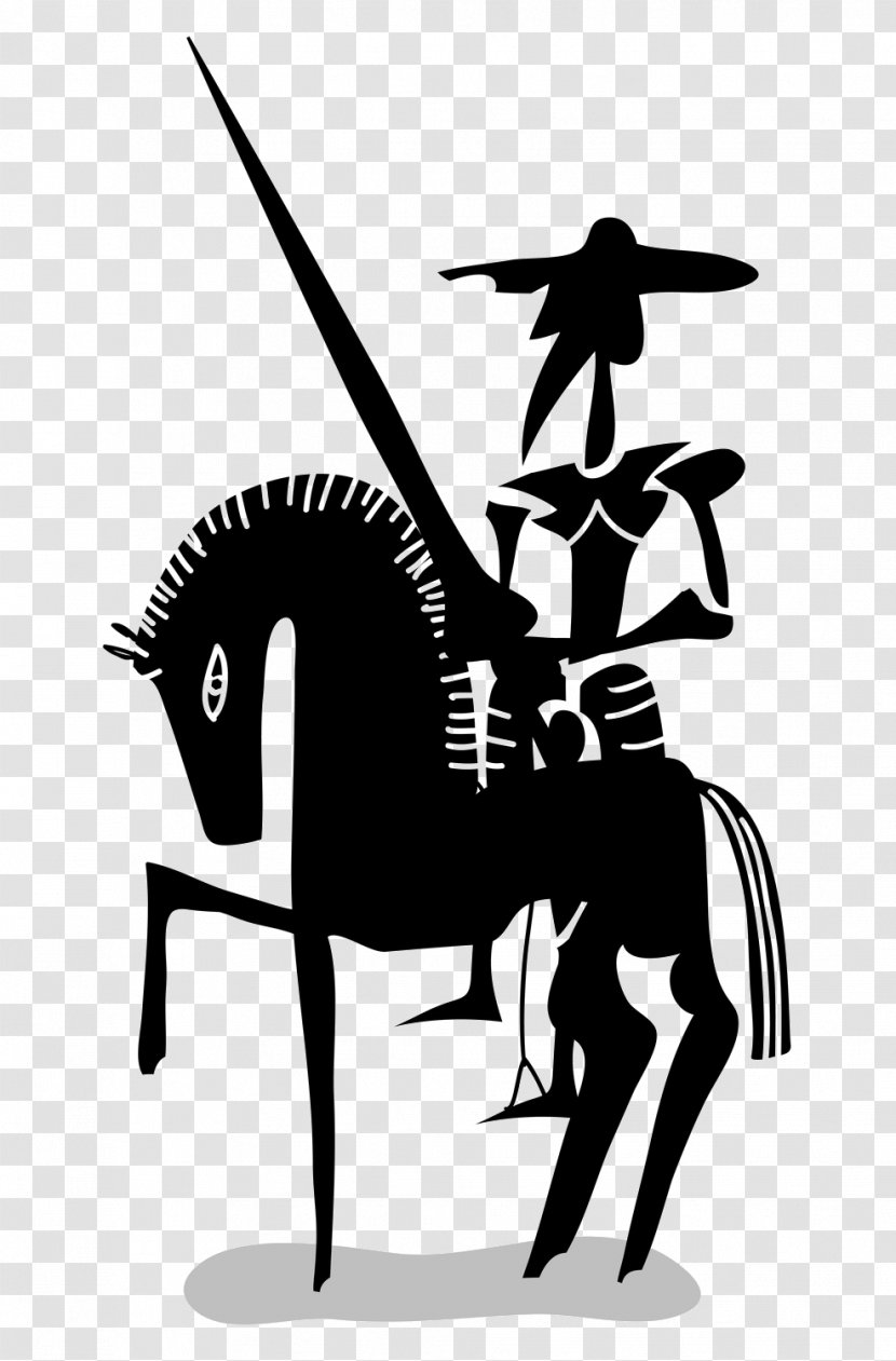 Don Quixote Quijote And Sancho Panza Dulcinea Del Toboso - Black White - Art Transparent PNG