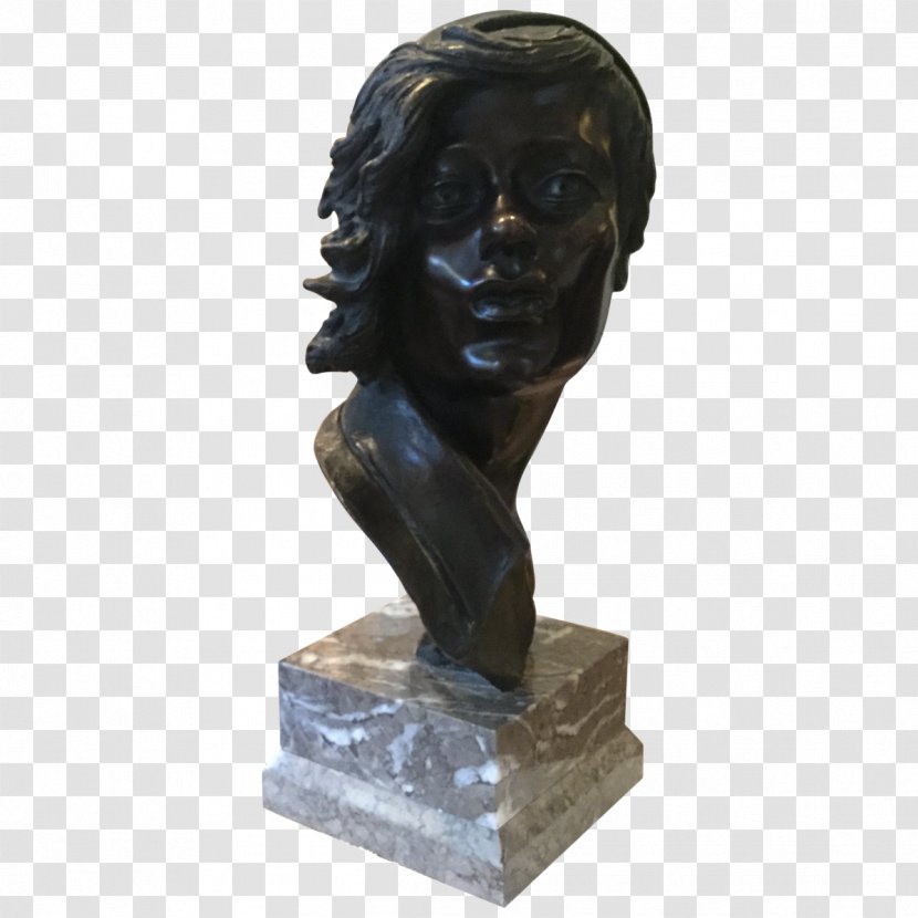 Stone Carving Classical Sculpture Bronze Figurine - Bust - 20th Century Women Transparent PNG