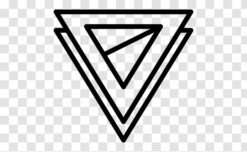 Geometry Logo Triangle Polygon - Black And White Transparent PNG