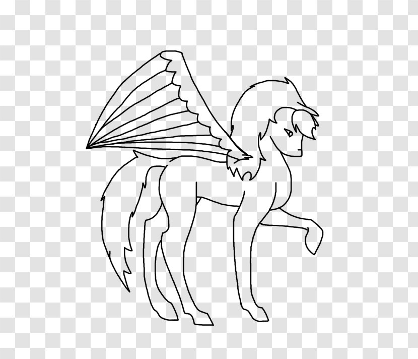 Line Art Drawing White Cartoon - Tree - Pegasus Sketch Transparent PNG