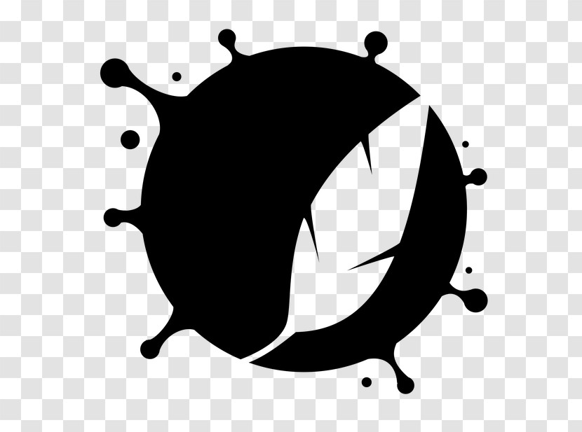 Font Leaf Logo Black-and-white Circle Transparent PNG