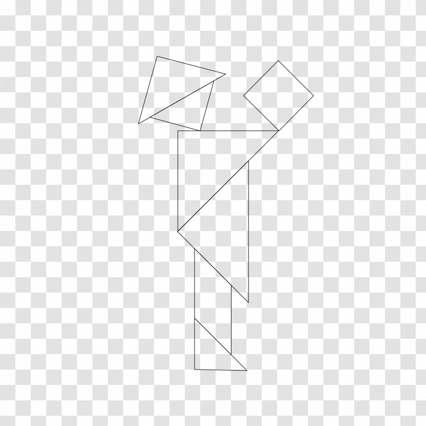 White Angle Point - Black And Transparent PNG