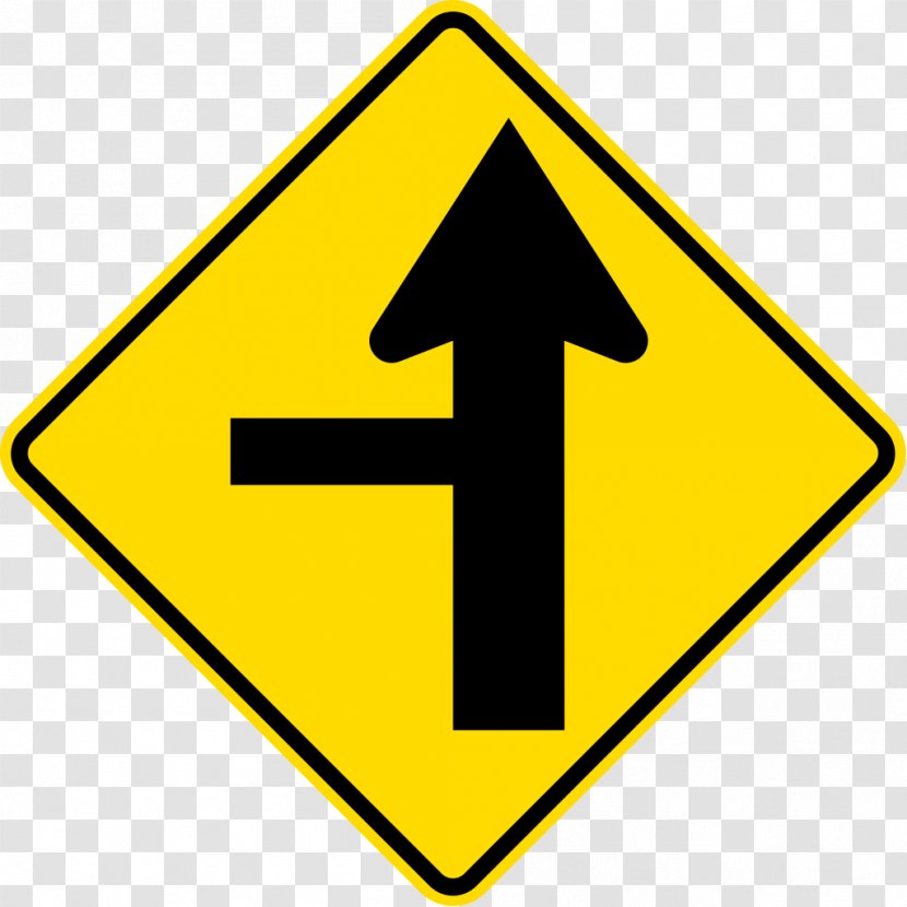 Traffic Sign Side Road Warning - Junction Transparent PNG