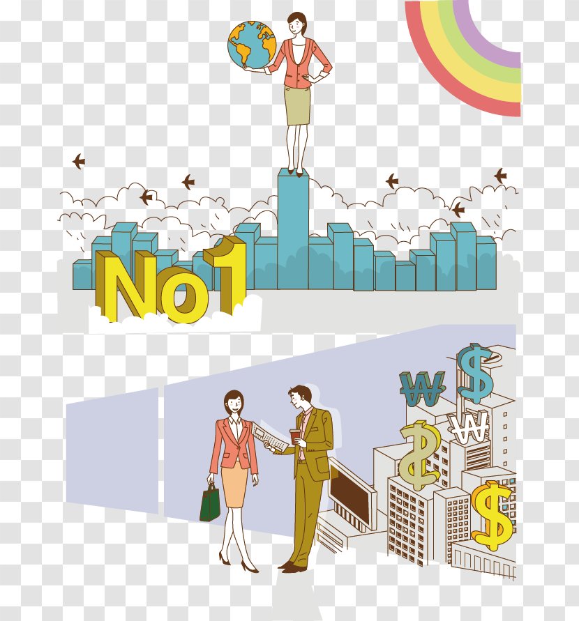 Commerce Illustration - Shading - Business Cartoon Creative Transparent PNG