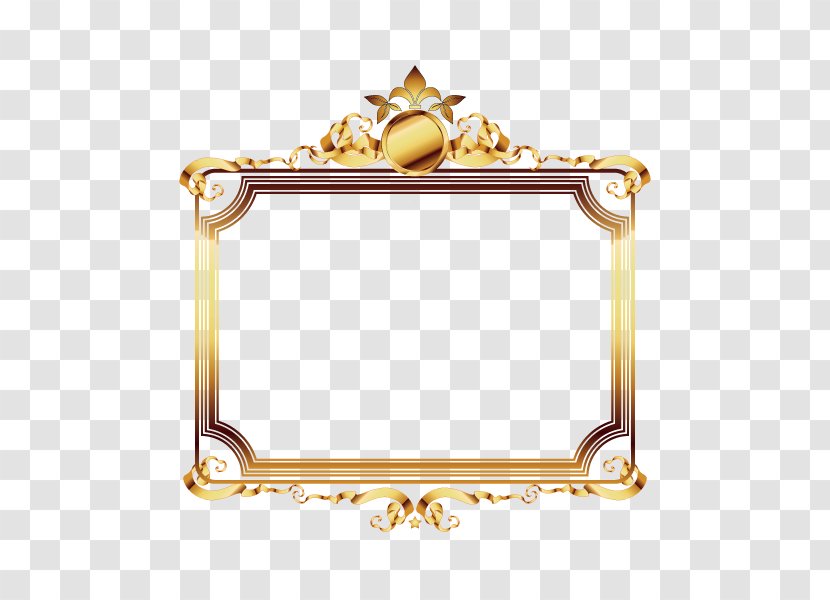 Picture Frame Gold Film Luxury - Beautiful Transparent PNG