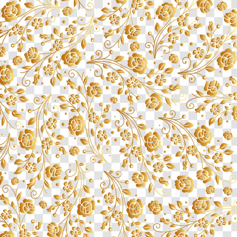 Motif Pattern - Vector Painted Gold Transparent PNG