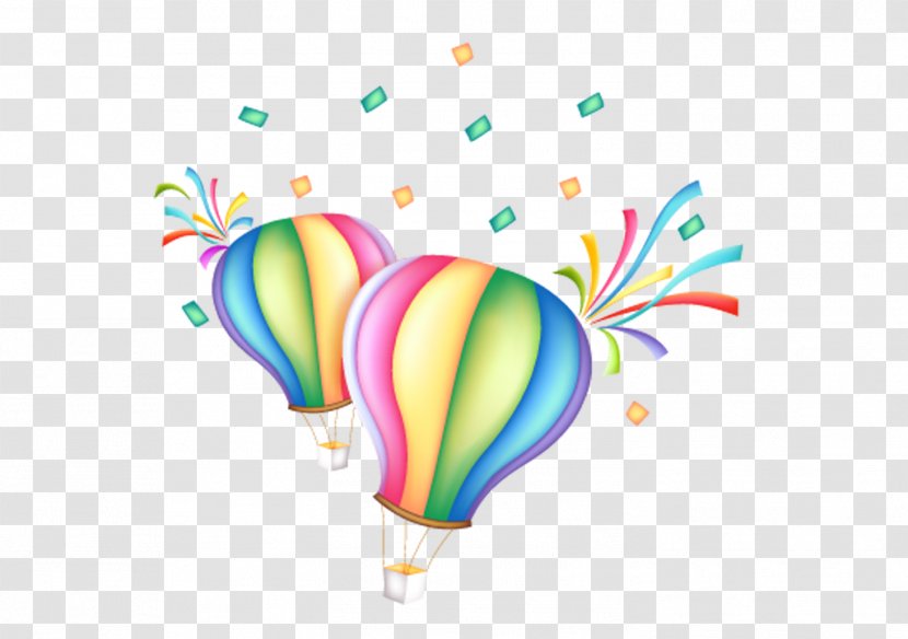 Balloon Cartoon Parachute - Poster - Hot Air Transparent PNG