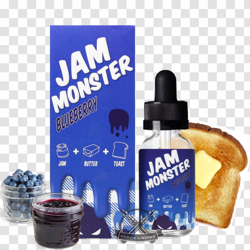 Juice Toast Electronic Cigarette Aerosol And Liquid Jam - Spread - Blueberry Transparent PNG