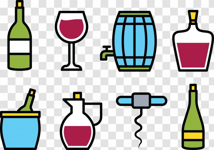 Red Wine Glass Bottle - Collection Transparent PNG