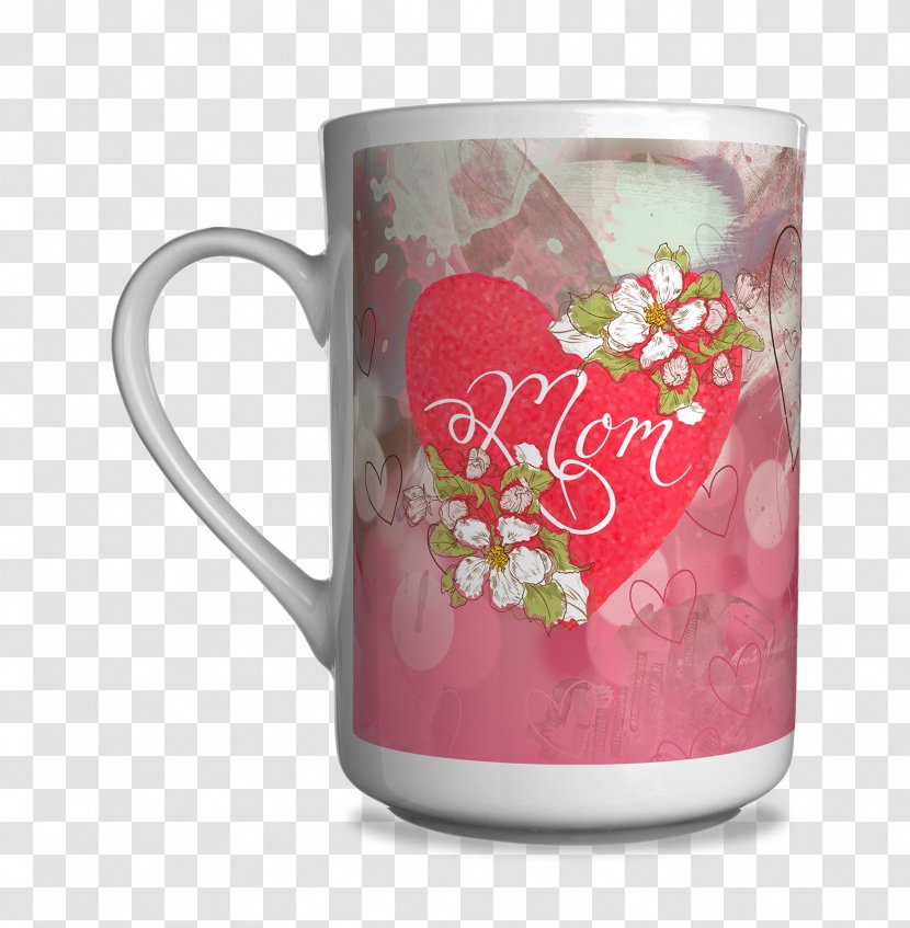 Coffee Cup Mug Personalization Printing - Drinkware - Mother 's Day Carnations Transparent PNG