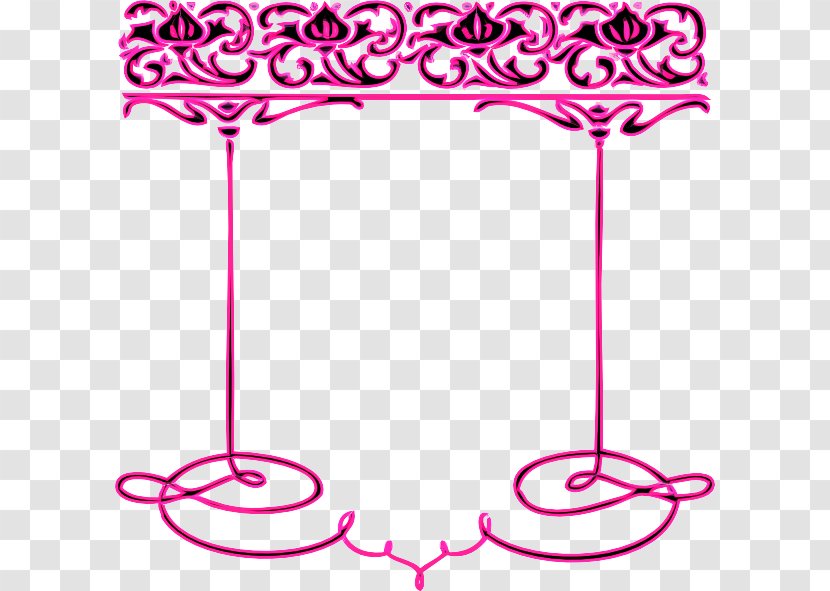 Music Cartoon - Borders And Frames - Magenta Pink Transparent PNG