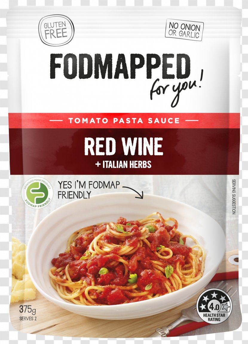 FODMAPPED Foods Pty Ltd Pasta Tomato Sauce - Irritable Bowel Syndrome - Good Shepherd Sunday Transparent PNG