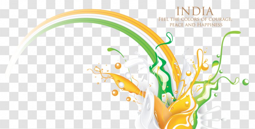 Flag Of India Tricolour - Yellow - Color Splash Transparent PNG