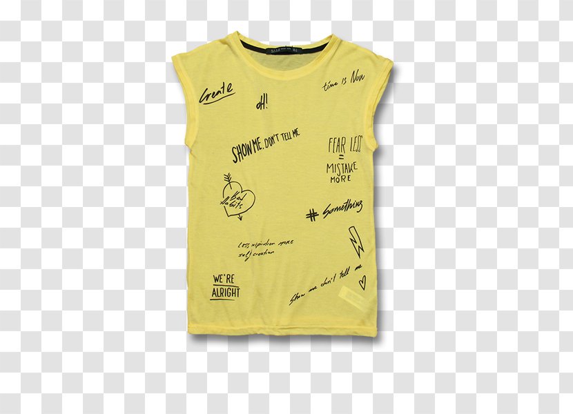 T-shirt Sleeveless Shirt Outerwear Font - Tshirt - Họa Tiết Transparent PNG