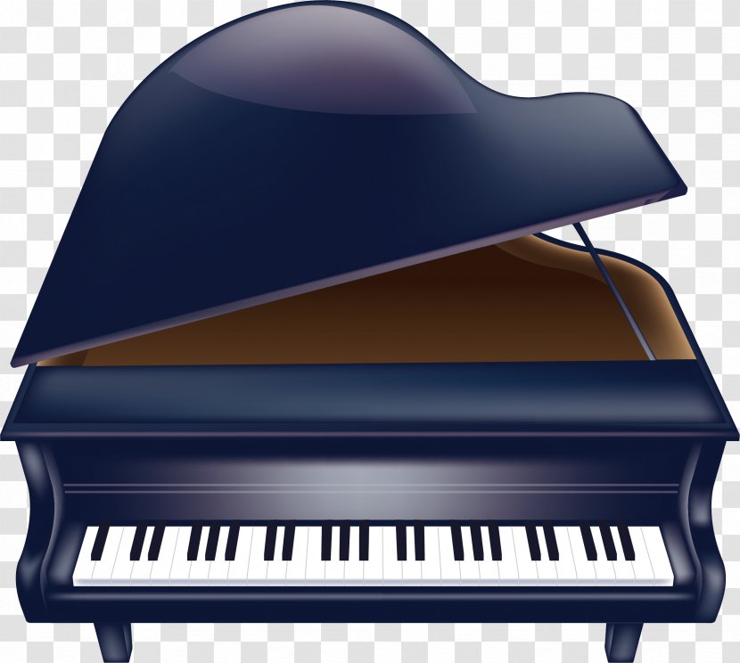 Drawing Piano Royalty-free Illustration - Frame - Blue Vector Transparent PNG