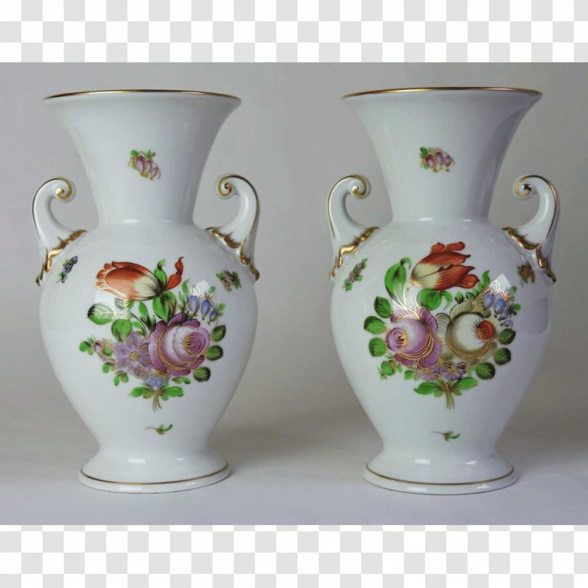 Herend Bernardi's Antiques Porcelain Tableware Vase - Serveware - Hand Painted Transparent PNG