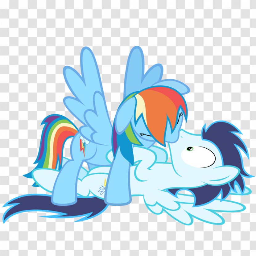 My Little Pony Rainbow Dash Horse - Heart - Cuddling Transparent PNG