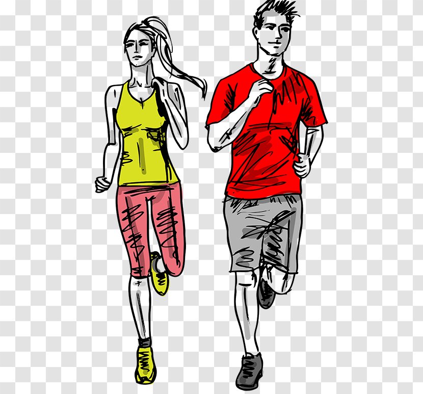 Jaipur Marathon Running Clip Art - Silhouette - Cartoon Transparent PNG