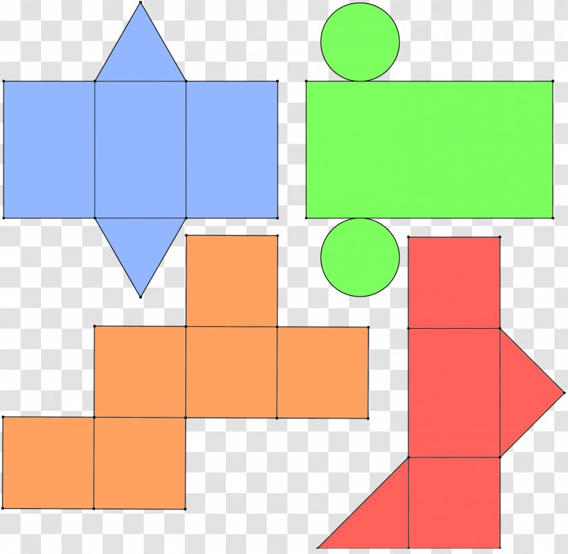 Uitslag Paper Model Area Mathematics Cuboid - Pyramid Transparent PNG
