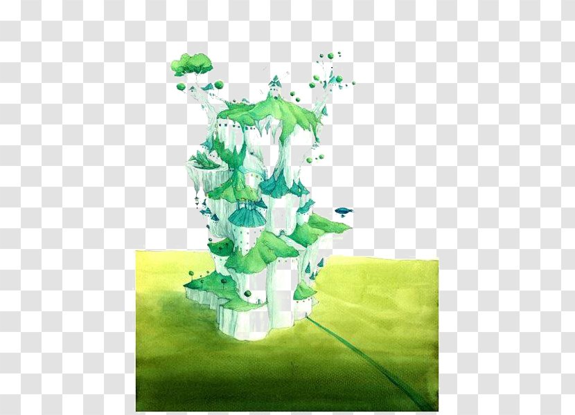 Illustrator Illustration - Painting - Drawing Dream Castle Transparent PNG