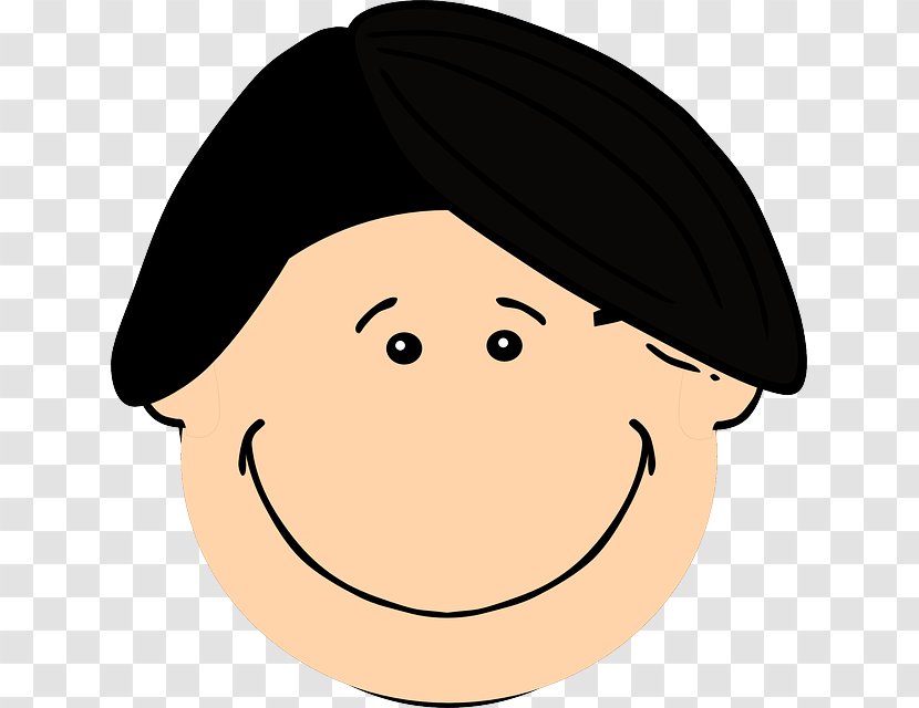 Clip Art Black Hair Openclipart Brown - Happy - Boy Transparent PNG