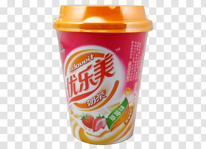 Bubble Tea Nata De Coco Milk Instant Coffee - Flavor - Strawberry Youle Mei Transparent PNG