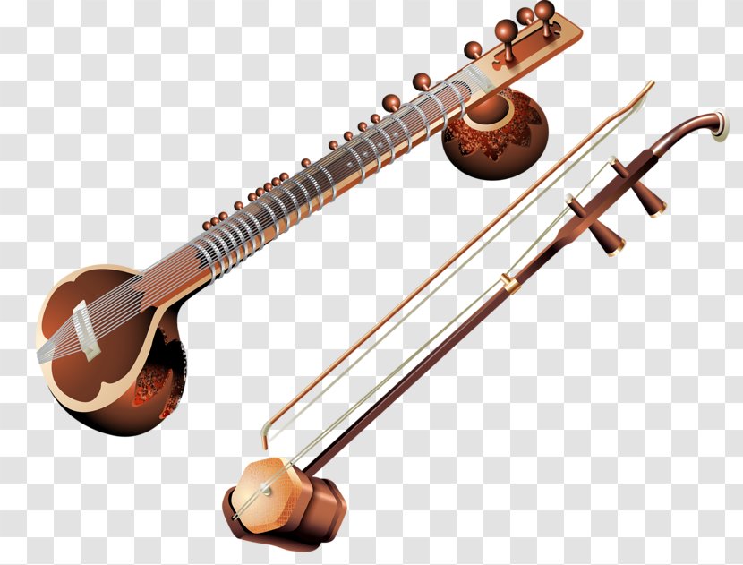 String Instrument Musical Erhu Lute - Flower - Hand-painted Decorative Instruments Transparent PNG