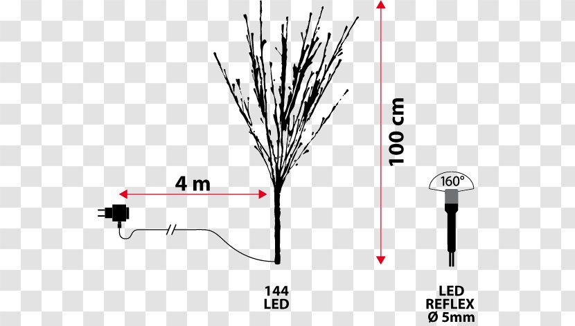Light-emitting Diode Branch White Color - Decorative Arts - Led Circuit Transparent PNG