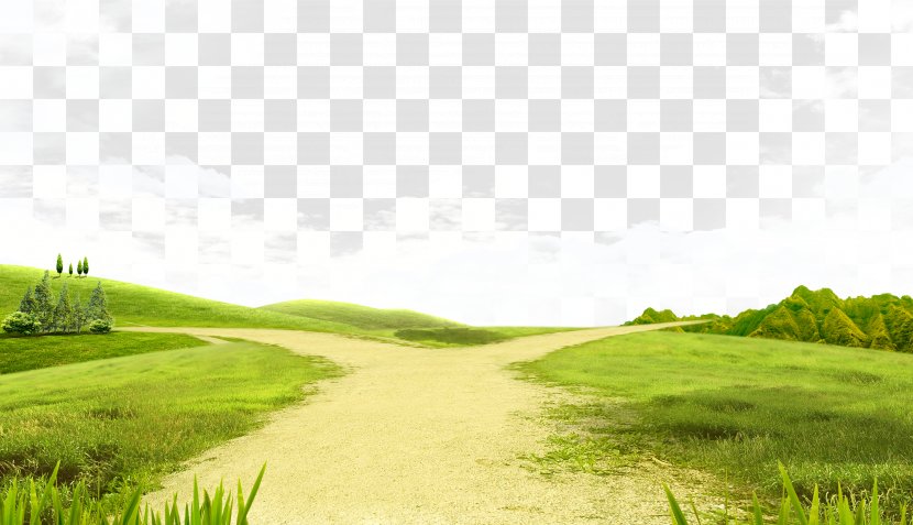 Poster Download Wallpaper - Landscape - Meadow Land Background Transparent PNG