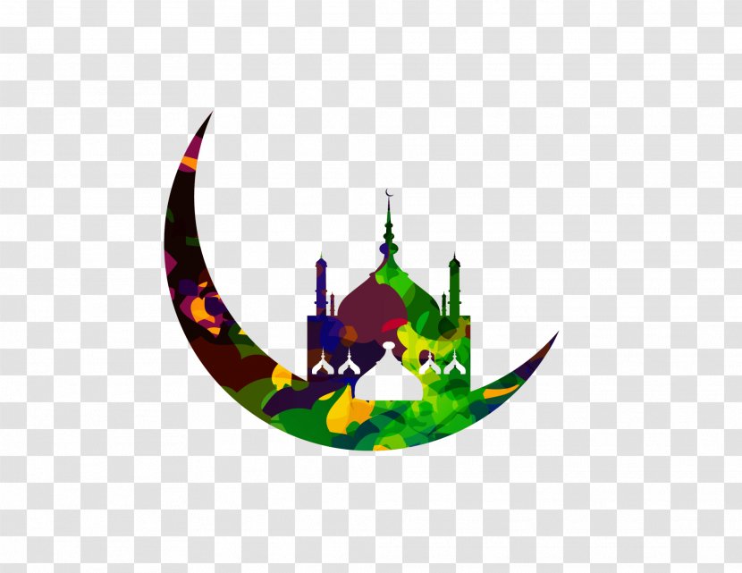 Ramadan Islam Illustration - Islamic Calligraphy - Colorful Moon Church Transparent PNG