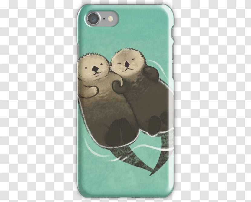 Sea Otter T-shirt - Tree - Hand Holding Iphone Transparent PNG