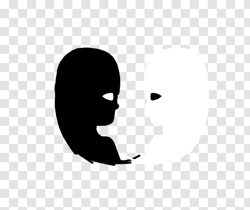 Nose Clip Art Product Design Silhouette Brand - Head - Ying And Yang Transparent PNG