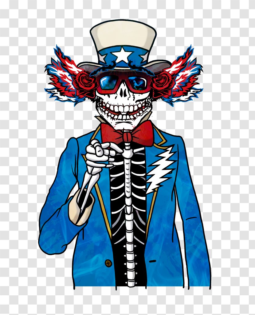 Uncle Sam Skeleton Grateful Dead Costume - Supervillain - Hat Transparent PNG