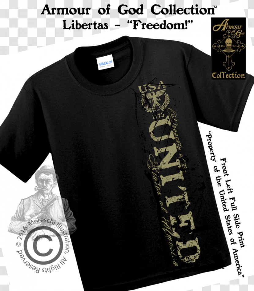 Long-sleeved T-shirt Font - Brand - The Goddess Of Freedom Transparent PNG