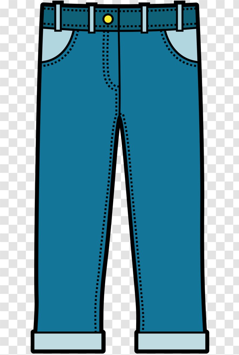Jeans Shorts Electric Blue Font Line - Trousers Transparent PNG