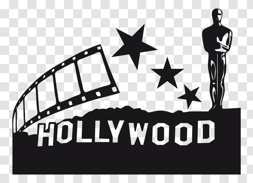 Sticker Bahan Logo Text Brand - Monochrome - Hollywood Studios Transparent PNG